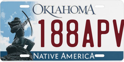 OK license plate 188APV