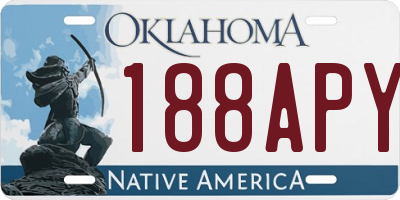 OK license plate 188APY