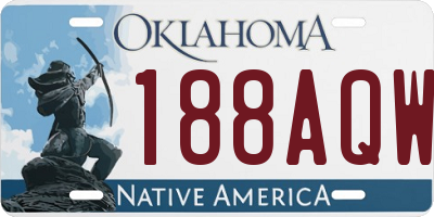 OK license plate 188AQW