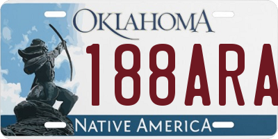 OK license plate 188ARA