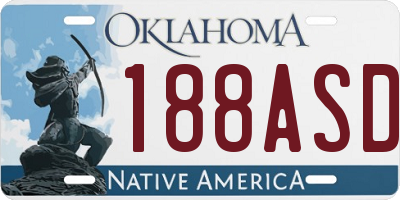 OK license plate 188ASD