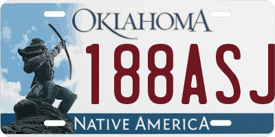 OK license plate 188ASJ