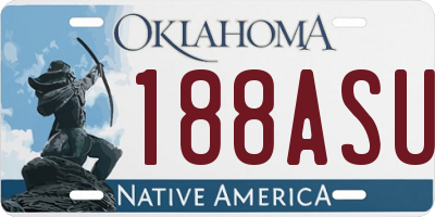 OK license plate 188ASU
