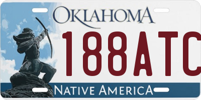 OK license plate 188ATC