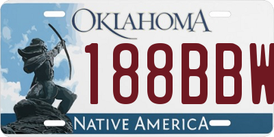 OK license plate 188BBW
