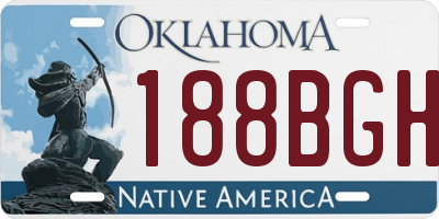 OK license plate 188BGH