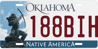 OK license plate 188BIH