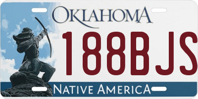 OK license plate 188BJS