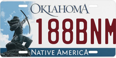 OK license plate 188BNM