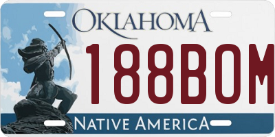 OK license plate 188BOM