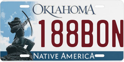 OK license plate 188BON