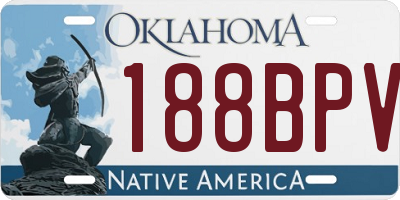 OK license plate 188BPV