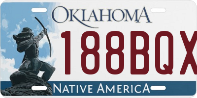 OK license plate 188BQX