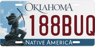 OK license plate 188BUQ