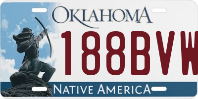 OK license plate 188BVW