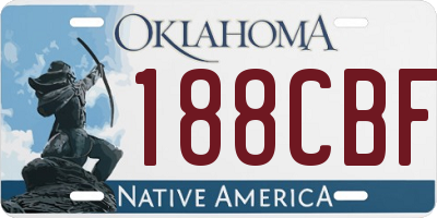 OK license plate 188CBF