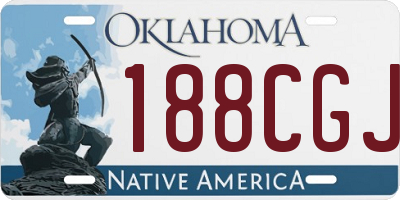 OK license plate 188CGJ