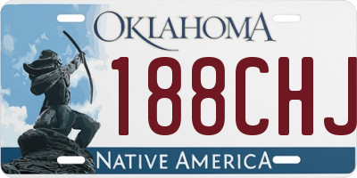 OK license plate 188CHJ