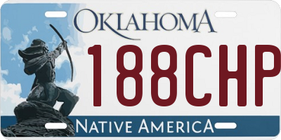 OK license plate 188CHP