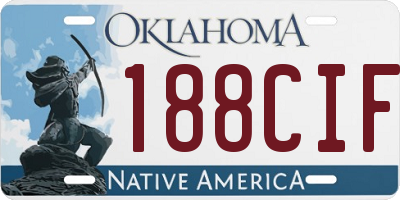 OK license plate 188CIF