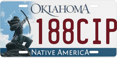 OK license plate 188CIP