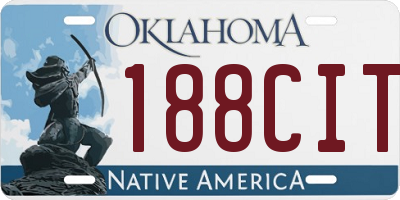OK license plate 188CIT