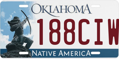 OK license plate 188CIW