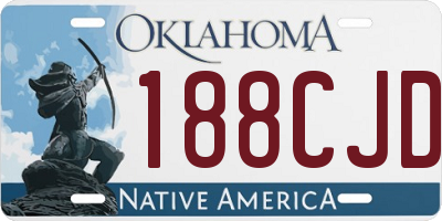 OK license plate 188CJD