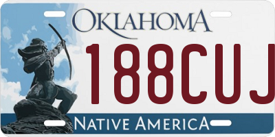 OK license plate 188CUJ