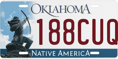 OK license plate 188CUQ