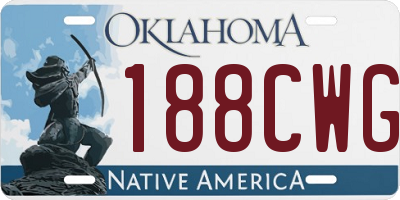 OK license plate 188CWG