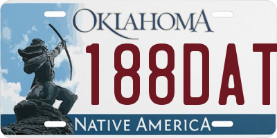 OK license plate 188DAT