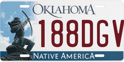 OK license plate 188DGV