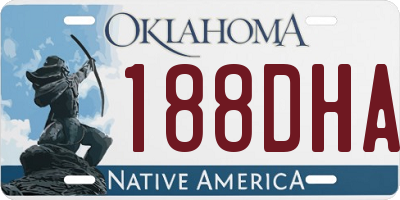 OK license plate 188DHA