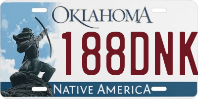 OK license plate 188DNK