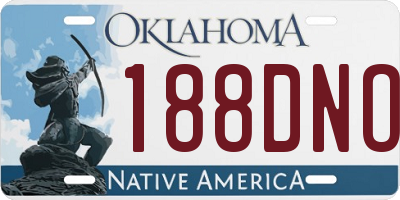OK license plate 188DNO
