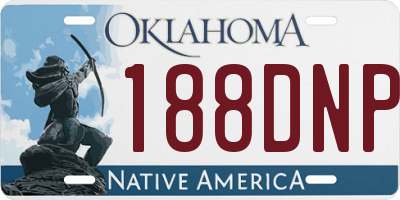 OK license plate 188DNP