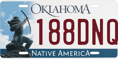 OK license plate 188DNQ