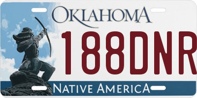 OK license plate 188DNR