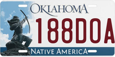 OK license plate 188DOA