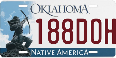 OK license plate 188DOH