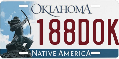 OK license plate 188DOK