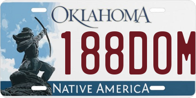 OK license plate 188DOM
