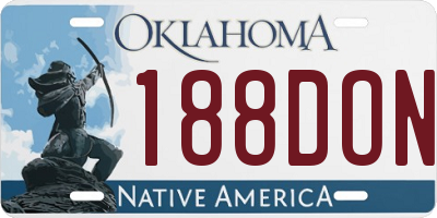 OK license plate 188DON