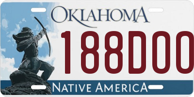 OK license plate 188DOO