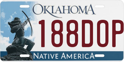 OK license plate 188DOP