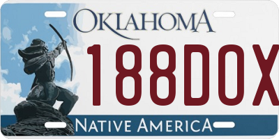 OK license plate 188DOX