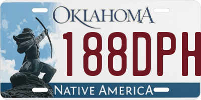 OK license plate 188DPH