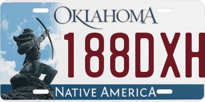 OK license plate 188DXH
