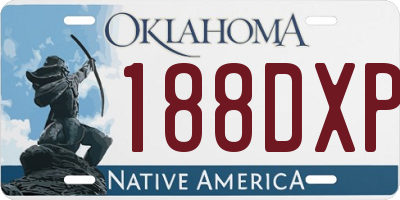 OK license plate 188DXP